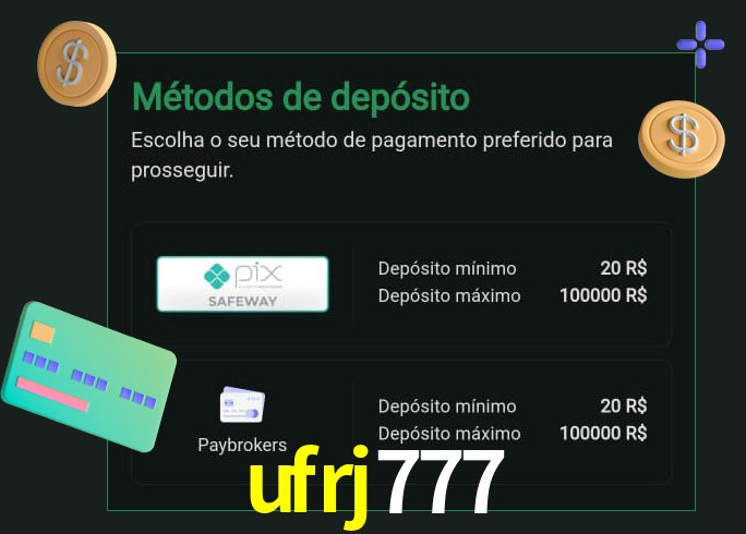 O cassino ufrj777 oferece uma grande variedade de métodos de pagamento